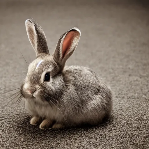 Image similar to a cute bunny sitting on a tire, studio photo, high quality