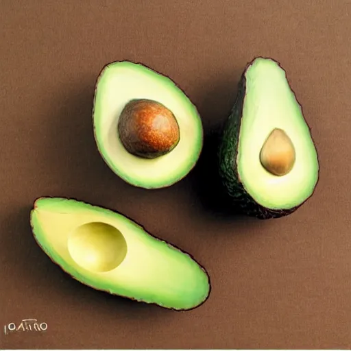 Image similar to avocado being stolen, parietal art style