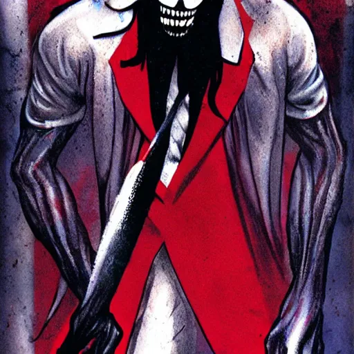 Image similar to Morbius as The American Psycho