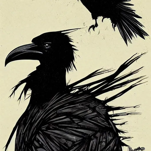 Prompt: a macabre raven by tim doyle and chris leib, from nightmare before christmas | detailed | elegant | trending on artstation