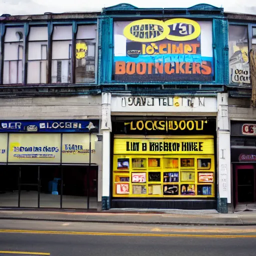 Prompt: old empty blockbusters