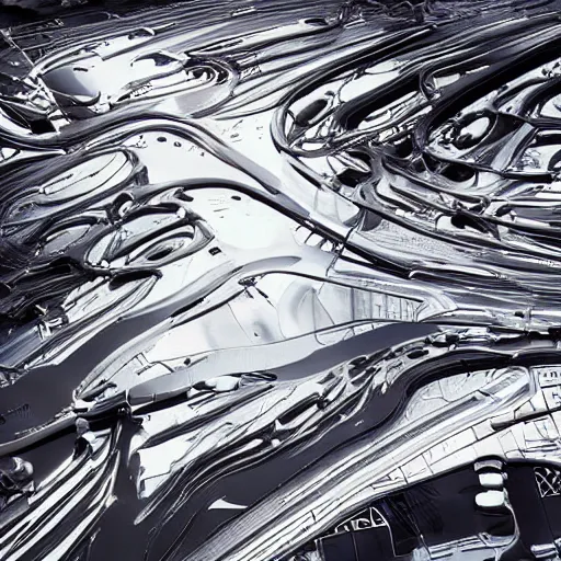 Image similar to digital sci-fi oily gloss reflection zaha hadid airport motherboard with organic forms in liquid and oil on the coronation of napoleon painting, on moon with medium size man walking with black background and digital billboard in the middle. unreal engine 5, keyshot, octane, artstation trending, by Zaha Hadid architects, by Matrix film color, high contrast pinterest black plastic, dark atmosphere pinterest tilt shift, 4k, 8k, 16k.