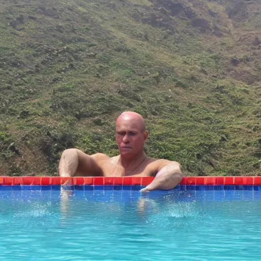 Image similar to achilles in a swimming pool in peru, photo