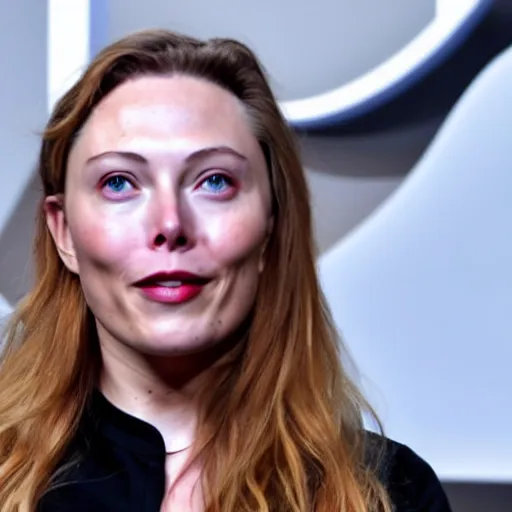 Prompt: ( elon musk ) have a face of scarlet johanson. symmetric face, coherent face, coherent eyes, symmetric eyes, in focus, sharp