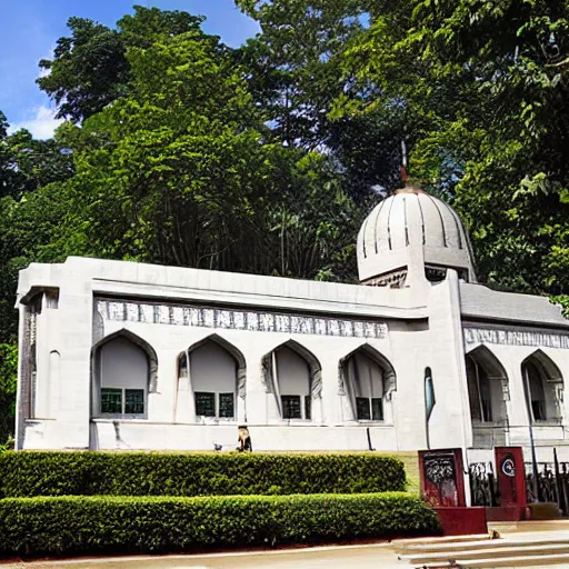 Prompt: the bangladesh parliament building in asheville, north carolina