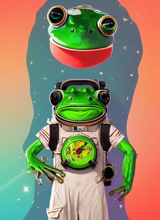 Prompt: a frog 🐸 as a astronaut standing top of the earth 🌎, au naturel, hyper detailed, digital art, trending in artstation, cinematic lighting, studio quality, smooth render, unreal engine 5 rendered, octane rendered, art style by kurzgesagt and nixeu and ian sprigger and wlop and krenz cushart