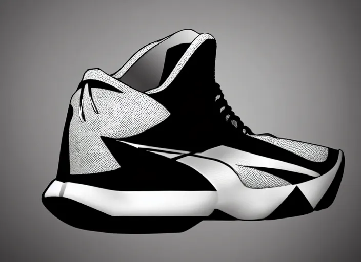 Prompt: basketball sneakers concept of storm, trending on artstation, smooth, sharp focus