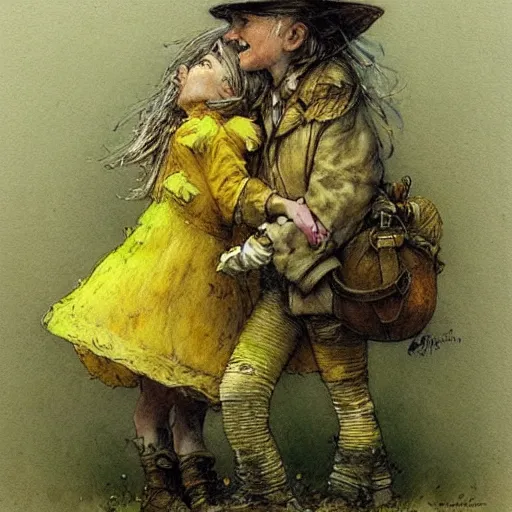 Image similar to ( ( ( ( ( yellow brick road. muted colors. ) ) ) ) ) by jean - baptiste monge!!!!!!!!!!!!!!!!!!!!!!!!!!!