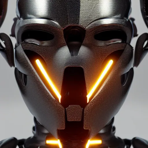 Image similar to futuristic cyborg made of graphene, metallic surface, futuristic, 8 k, dramatic light, unreal engine