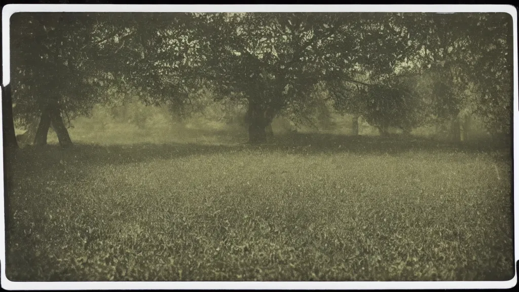 Prompt: It is dark all around. The wind and torchlight make whorls of shadow and light as you as you weave among the grass; blinding silver, viridescent at shoulder height, at play. haunted psychedelic polaroid.