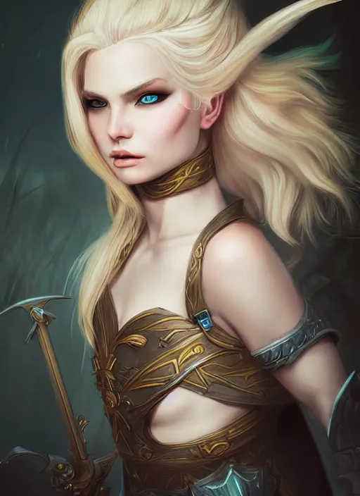 Image similar to blonde combat fairy venizian era, dark fantasy, extremely detailed, sharp focus, portrait, smooth, digital illustration, by rossdraws, frank franzzeta