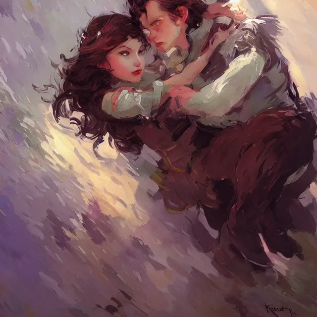 Image similar to book cover for a wolf and girl love story, portrait, elegant, intricate, digital painting, artstation, concept art, smooth, sharp focus, illustration, art by konstantin korovin and daniel f. gerhartz and john howe