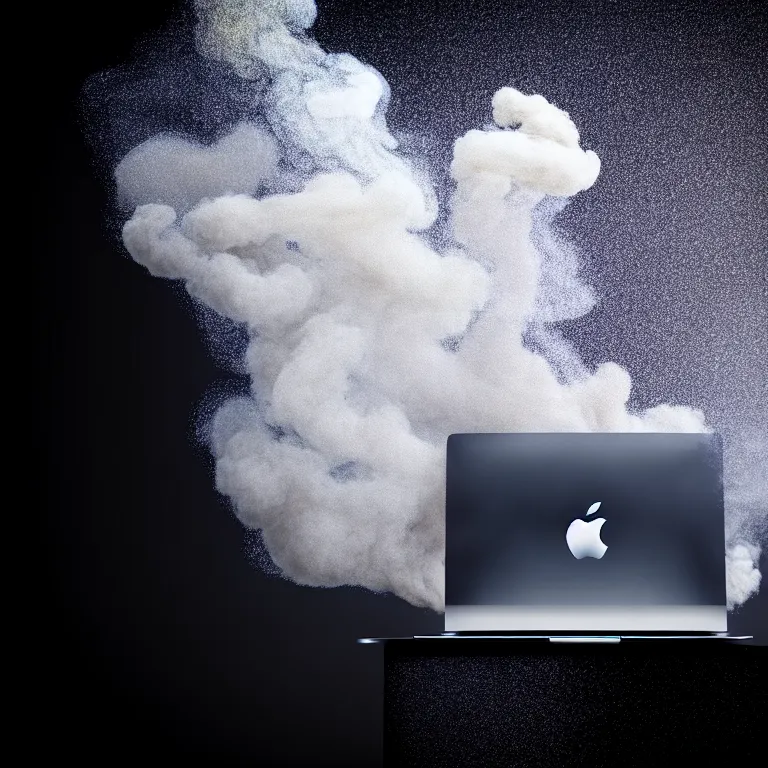 Prompt: a photo portrait of a macbook disintegration in dust and smoke, cinematic photography, smoke rising like clouds, photorealism, canon 5 d, 5 0 mm lens, super resolution, cgi, volumetric lighting & shadows, hyper detailed, 8 k, unreal engine,