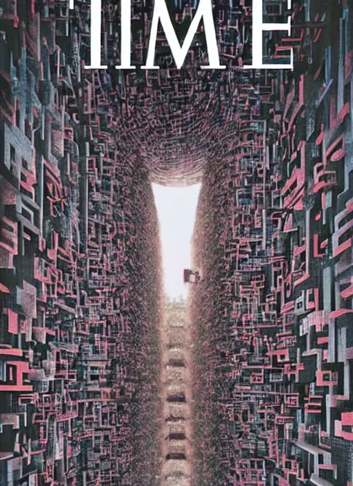 Prompt: TIME magazine cover, the coming AI singularity, welcome to the matrix, by Ricardo Bofill, 4k