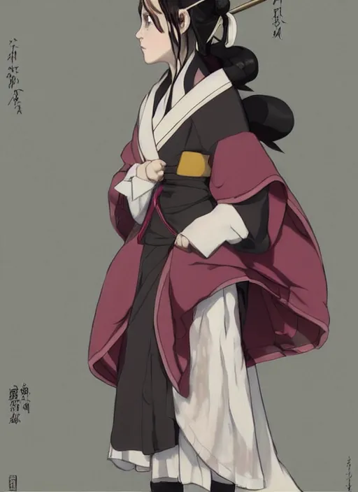 Image similar to emma watson as nezuko Kamado from demon slayer anime ねずこ nezuko from demon slayer anime ねずこ nezuko from demon slayer anime ねずこ wearing kimono wrapped mouth by artgem by greg rutkowski trending on artstation