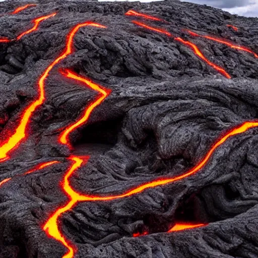 Image similar to chrome wires sinking in lava magma