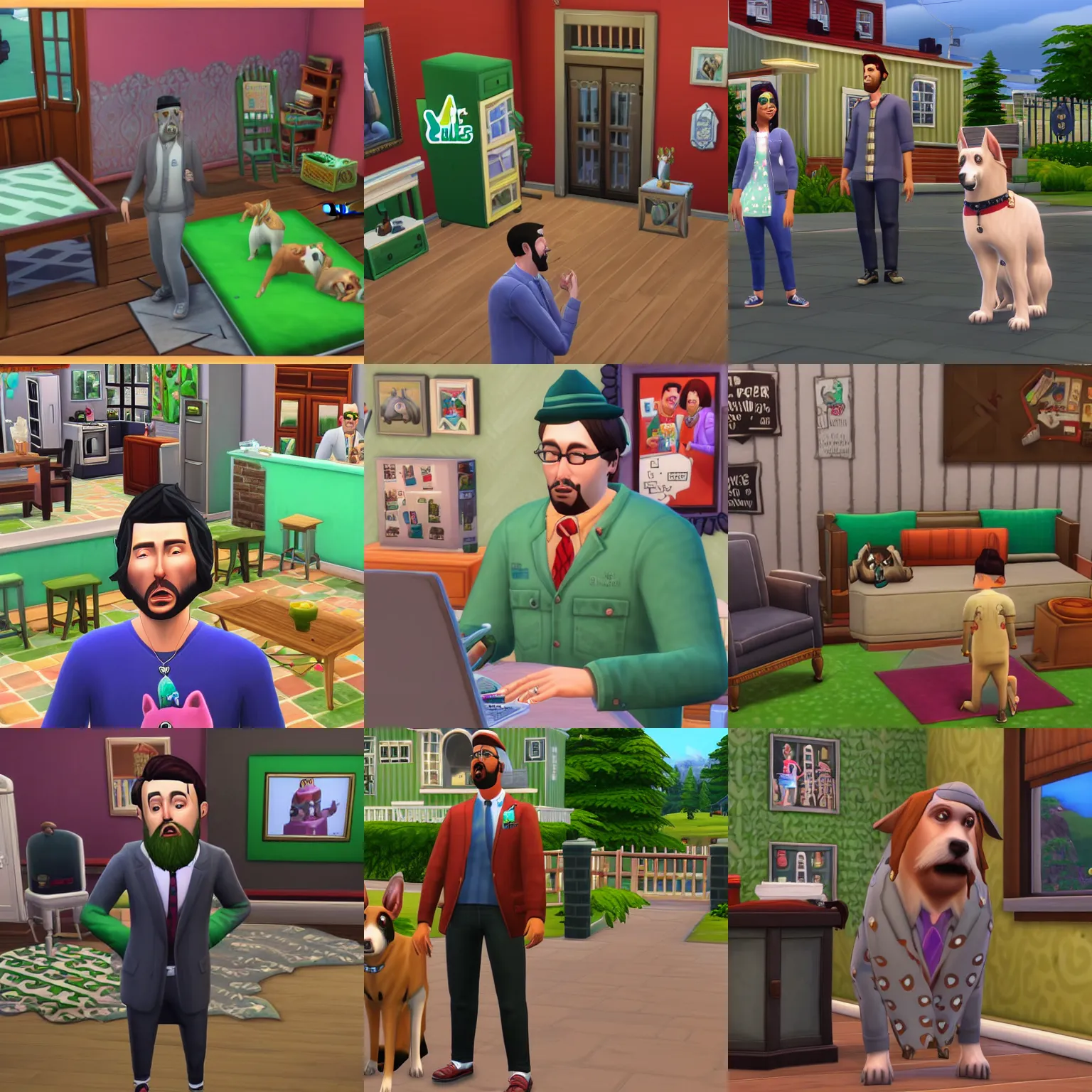Prompt: mr pickles in the sims 4