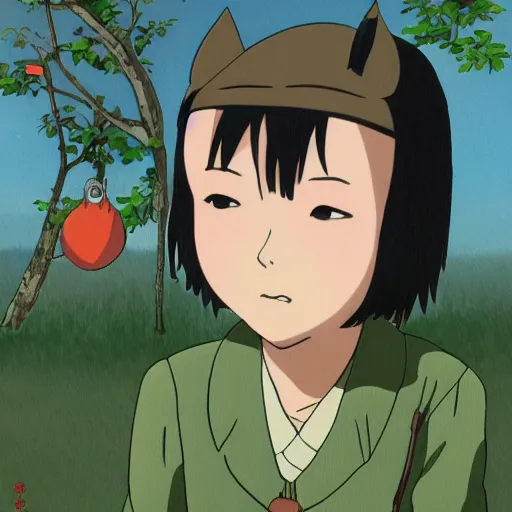 Image similar to Satsuki Kusakabe in totoro ghibli style