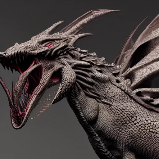 Prompt: a beautiful render of a majestic dragon, zbrush, 8 k, octane, b 3 d