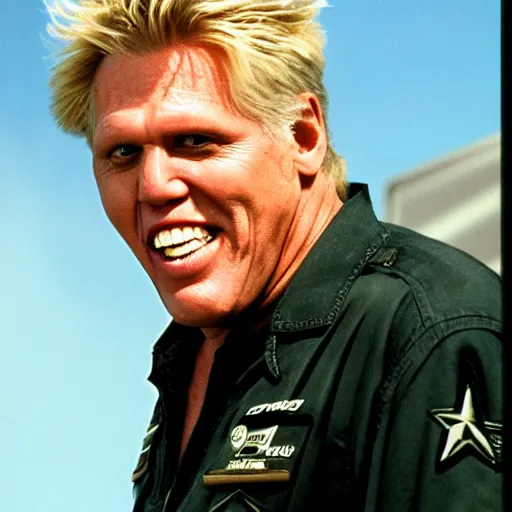 Prompt: gary busey in starship troopers