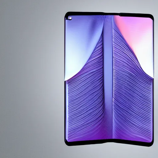 Image similar to Samsung Fold 4 phone, concept art, hyperdetailed, studio lighting