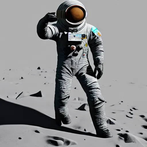 Prompt: apollo 8 earthrise astronaut as a cowboy, octane render, blender render, unreal engine, 3 5 mm