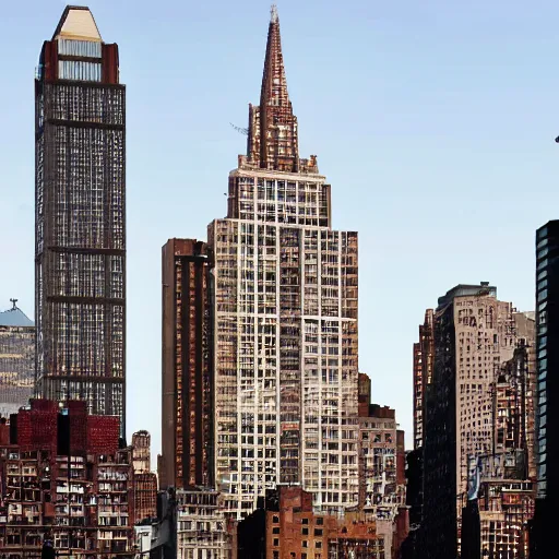 Prompt: a building of the shape of an amanita muscaria in the New York skyline