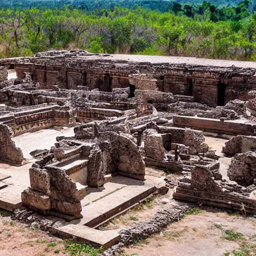 Image similar to Ruins of an walmart Temple in mesopotanian ancient city, walmart temple, award winning photo