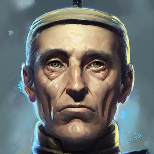 Image similar to portrait of a man by greg rutkowski, admiral jagged fel, star wars expanded universe, he is about 6 0 years old, wearing uniform of the galactic alliance navy, highly detailed portrait, digital painting, artstation, concept art, smooth, sharp foccus ilustration, artstation hq
