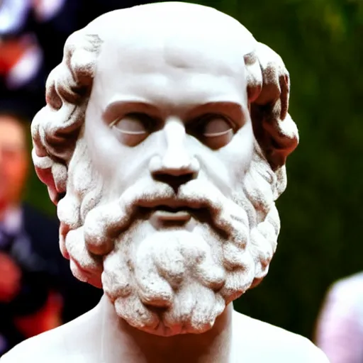 Image similar to photo of socrates at the met gala