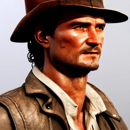 Prompt: hyperrealistic glamour shot of orlando bloom as indiana jones, stunning 3 d render inspired by istvan sandorfi & xiang duan, perfect symmetry, dim volumetric cinematic lighting, 8 k octane comprehensive render, extremely mega hyper - detailed and lifelike attributes & atmosphere, intricate, realistic flesh texture, masterpiece, artstation, stunning,