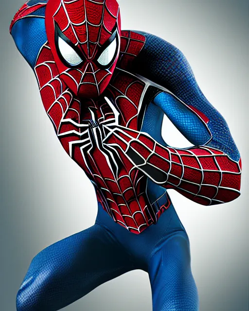 Image similar to spider - armor mk iii : designed using horizon labs resources to oppose the latest versions of the sinister six spiderman