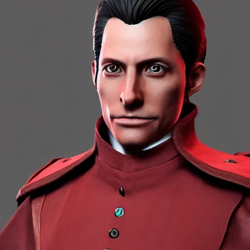 Image similar to a highly detailed portrait of miles edgeworth as a character from arcane, unreal engine, 3 d render