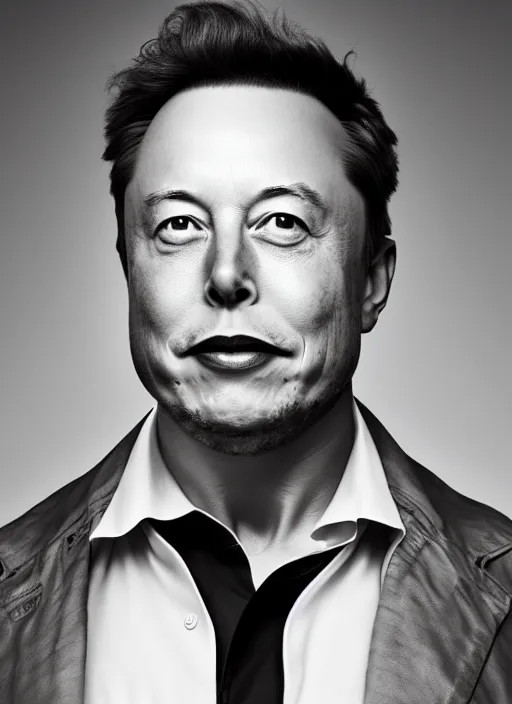 Prompt: ( ( ( portrait of elon musk ) ) ) by mike campau, spacex, mars mission,