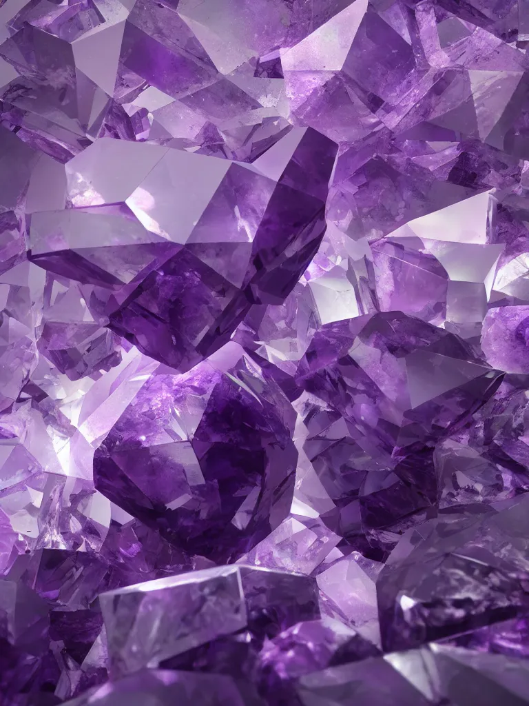 Image similar to Amethyst crystal, beeple, octane render, unreal engine