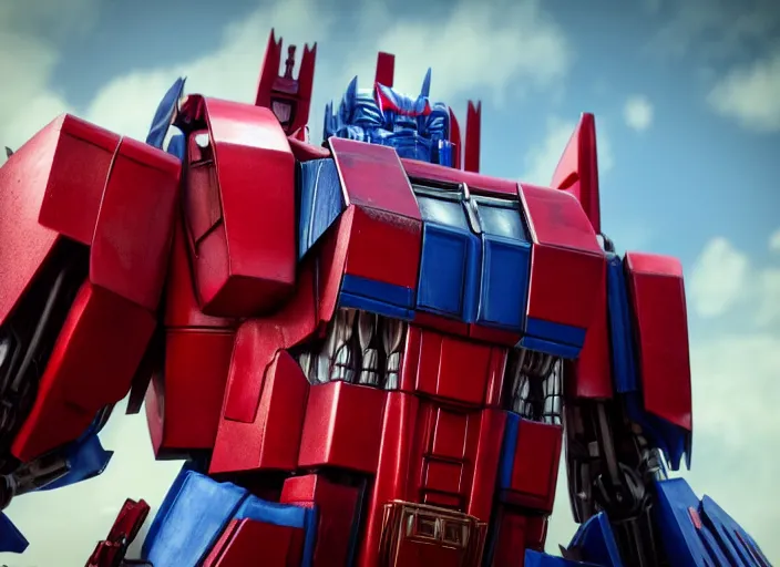 Prompt: optimus prime from transformers 7 : rise of the beasts [ destroying ] a decepticon, ultra realistic 4 k unreal engine very cinematic render with ray tracing bloom ambient occlusion strong reflections depth of field fog