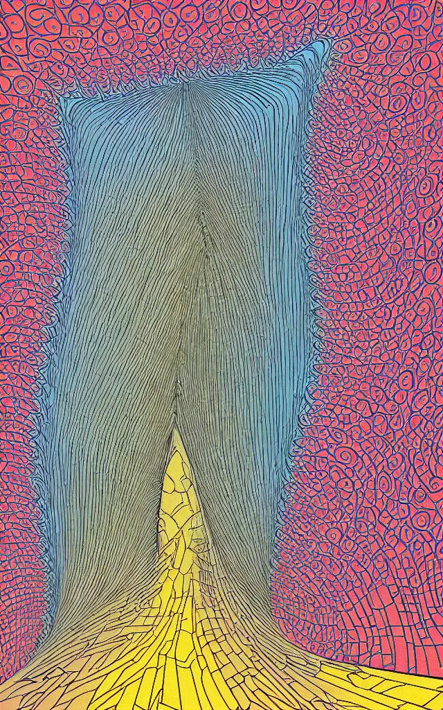 Prompt: rectangular portal gate to another dimension, fractal. retro minimalist art by jean giraud