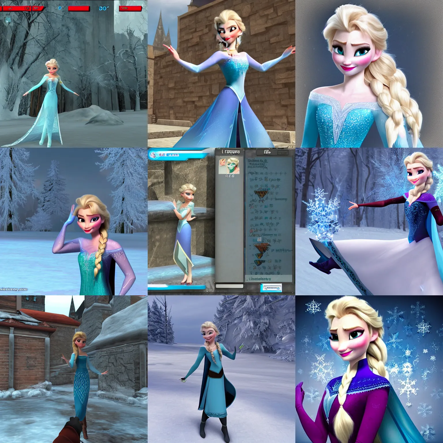 Prompt: elsa frozen counter strike