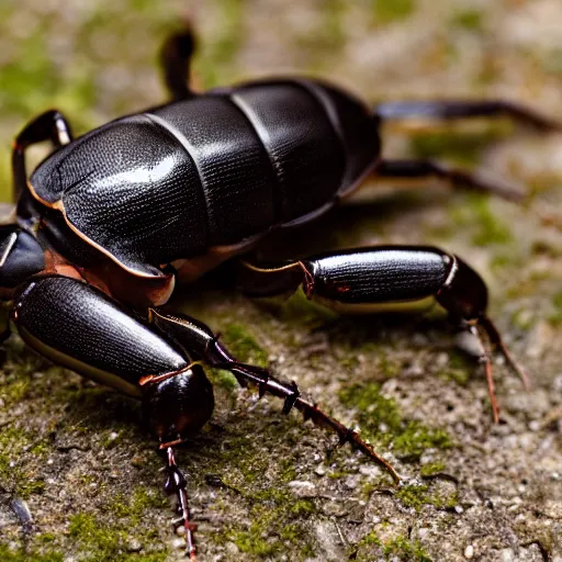 Prompt: stag beetle hybrid lucanus cervus