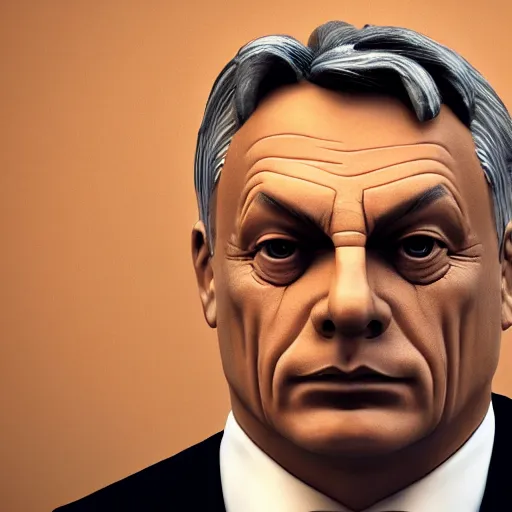 Image similar to hungarian prime minister viktor orban, highly detailed face, 3 d photorealistic render, octane, high resolution, 8 k