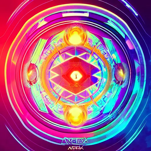 Image similar to a netrunner vortex mandala, vaporwave aesthetic, colorful, psychedelic, digital painting, artstation, concept art, smooth, sharp focus, illustration, art by artgerm and greg rutkowski and alphonse mucha