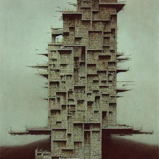 Prompt: kazuo shinohara architecture, by beksinski, realistic, high quality