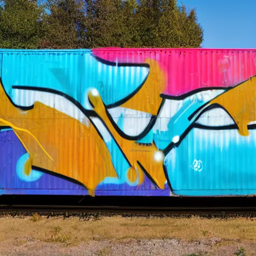 Image similar to graffiti on a boxcar