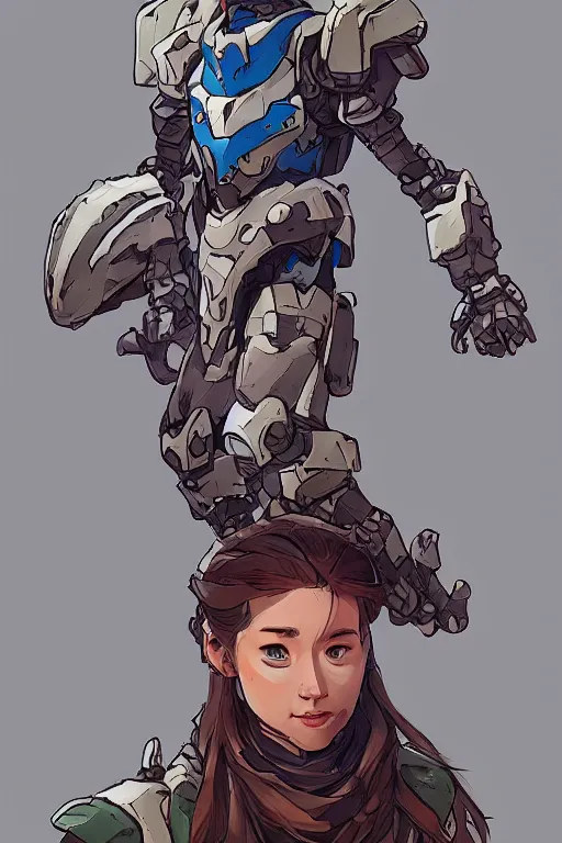 Image similar to combination suit armor aloy horizon forbidden west horizon zero dawn robot ninja mask helmet backpack tribal, art gta 5 comics, official fanart behance hd artstation by jesper ejsing, by rhads, makoto shinkai and lois van baarle, ilya kuvshinov, ossdraws radiating a glowing aura cgi rtx 2 0 2 2