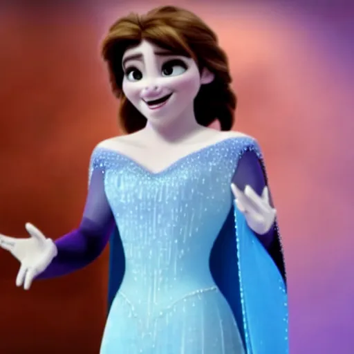 Image similar to laura boldrini singing let it go, disney, frozen, still from movie