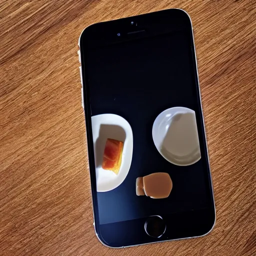 Image similar to eating an iphone for breakfast