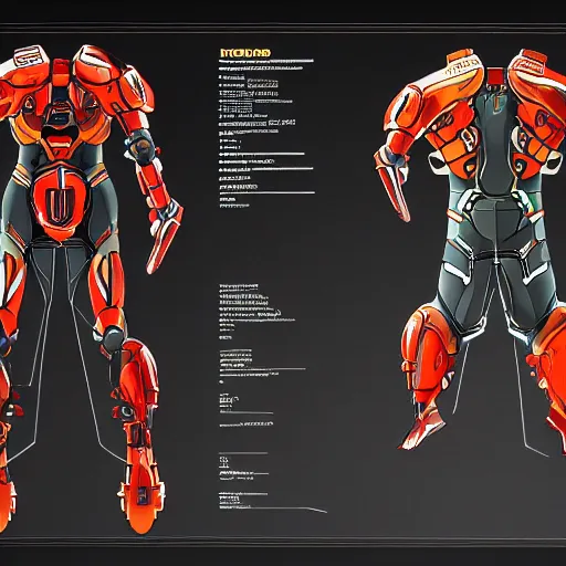 Prompt: Samus Chozo Suit schematics