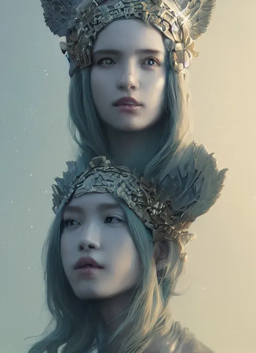 Image similar to a 3 d wlop goddess portrait, 8 k micro details, artwork by tooth wu and wlop and beeple and greg rutkowski, trending on artstation,