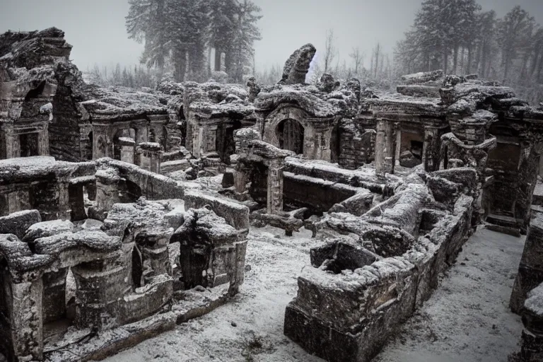 Prompt: hyperborean ruins