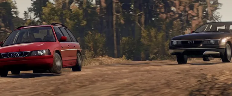 Image similar to Audi A4 B6 Avant (2002) chasing a bandit on a horse in Red Dead Redemption 2